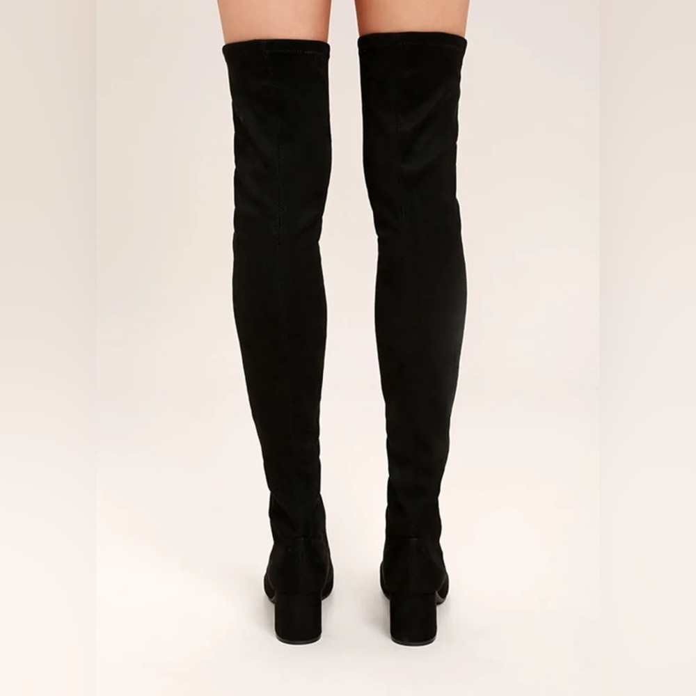NWOB Steve Madden Issac Faux Suede Over the Knee Heeled Boots Size 8.5 - Picture 4 of 8